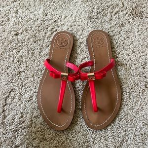 Tory Burch Red Bow Sandals